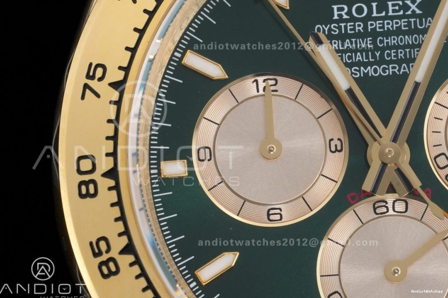 QF 2025 YG 126508 V6 Best 1:1 Dial 493 Daytona (Gain SmoothTexture QF4131 Bracelet Green on Edition Weight) YG 0212